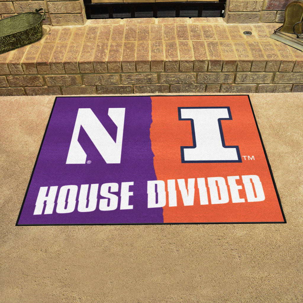 House Divided - Northwestern / Illinois Rug 34 in. x 42.5 in.