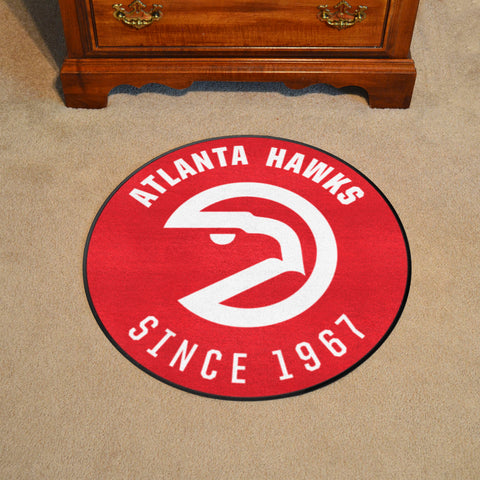 NBA Retro Atlanta Hawks Roundel Rug - 27in. Diameter
