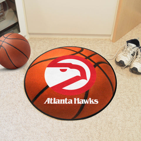 NBA Retro Atlanta Hawks Basketball Rug - 27in. Diameter