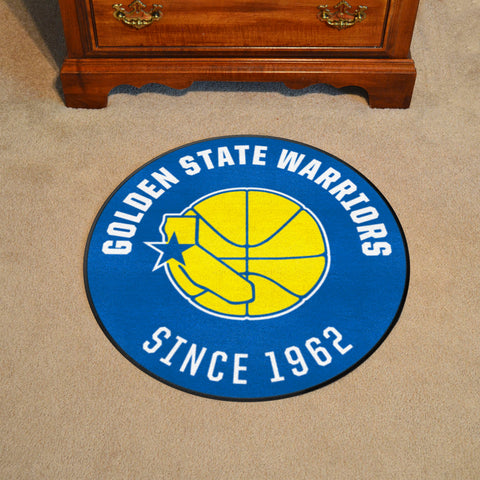 NBA Retro Golden State Warriors Roundel Rug - 27in. Diameter