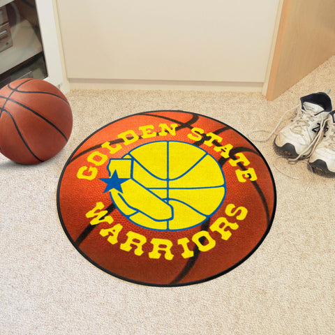 NBA Retro Golden State Warriors Basketball Rug - 27in. Diameter