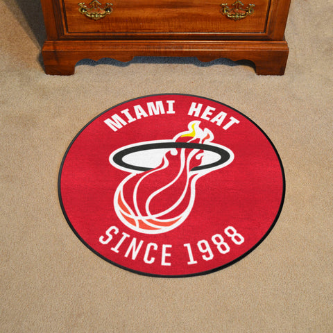 NBA Retro Miami Heat Roundel Rug - 27in. Diameter