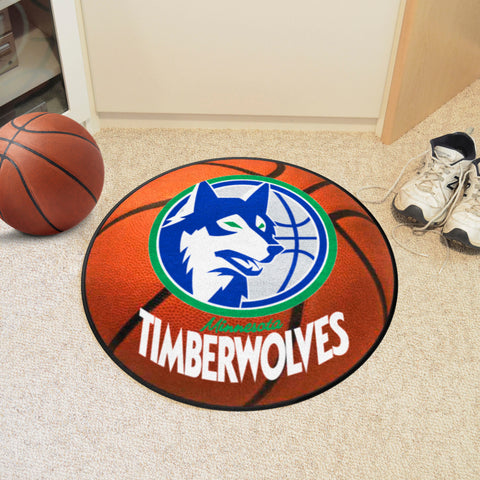 NBA Retro Minnesota Timberwolves Basketball Rug - 27in. Diameter