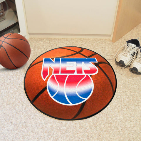 NBA Retro New Jersey Nets Basketball Rug - 27in. Diameter