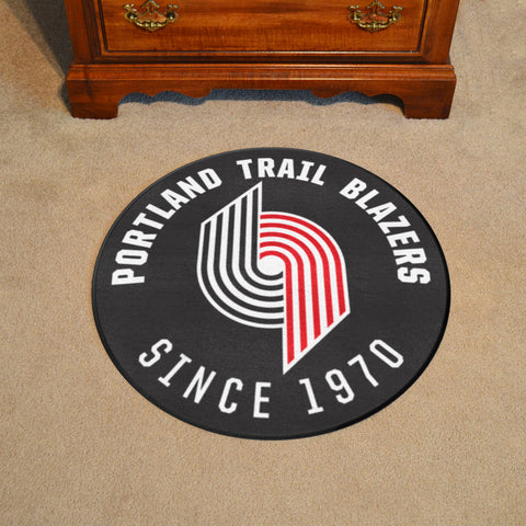 NBA Retro Portland Trail Blazers Roundel Rug - 27in. Diameter