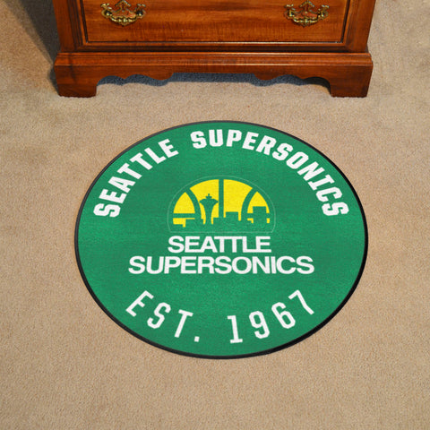 NBA Retro Seattle Supersonics Roundel Rug - 27in. Diameter