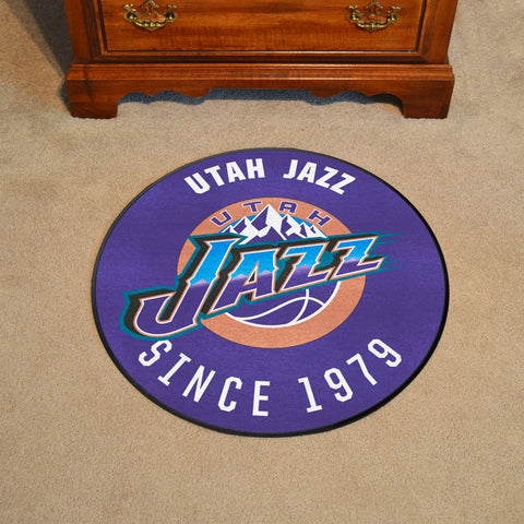 NBA Retro Utah Jazz Roundel Rug - 27in. Diameter
