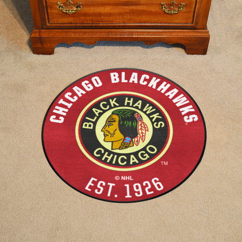 NHL Retro Chicago Blackhawks Roundel Rug - 27in. Diameter