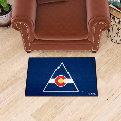 NHL Retro Colorado Rockies Starter Mat Accent Rug - 19in. x 30in.