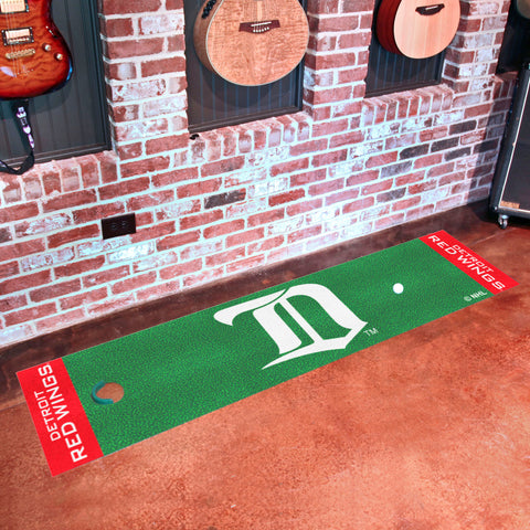 NHL Retro Detroit Red Wings Putting Green Mat - 1.5ft. x 6ft.