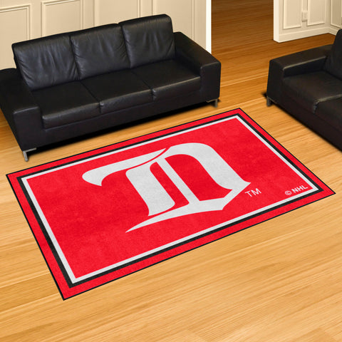 NHL Retro Detroit Red Wings 5ft. x 8 ft. Plush Area Rug