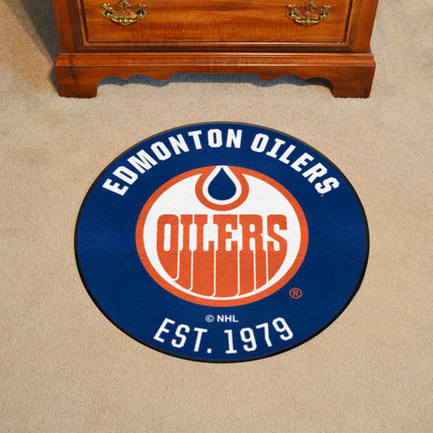 NHL Retro Edmonton Oilers Roundel Rug - 27in. Diameter