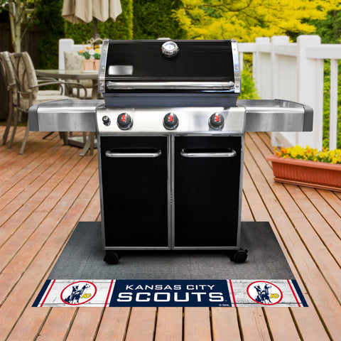 NHL Retro Kansas City Scouts Vinyl Grill Mat - 26in. x 42in.