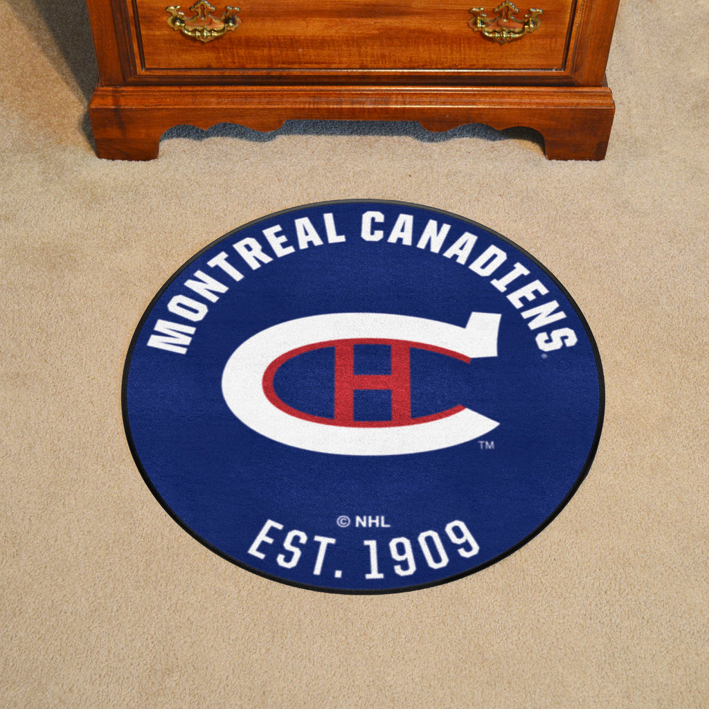 NHL Retro Montreal Canadiens Roundel Rug - 27in. Diameter