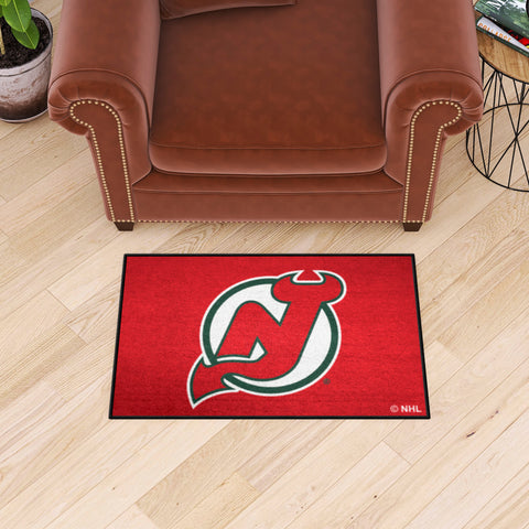 NHL Retro New Jersey Devils Starter Mat Accent Rug - 19in. x 30in.