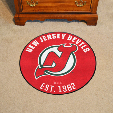 NHL Retro New Jersey Devils Roundel Rug - 27in. Diameter