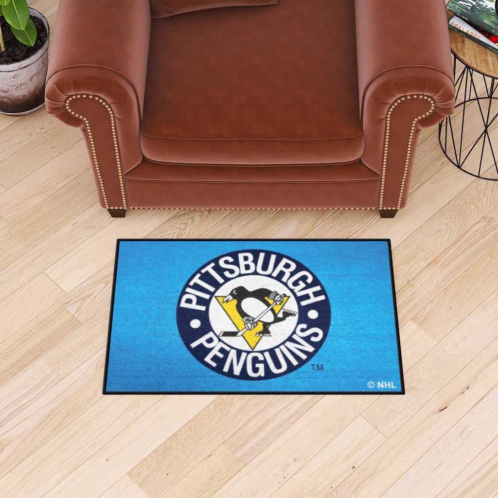 NHL Retro Pittsburgh Penguins Starter Mat Accent Rug - 19in. x 30in.