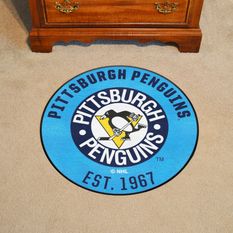 NHL Retro Pittsburgh Penguins Roundel Rug - 27in. Diameter