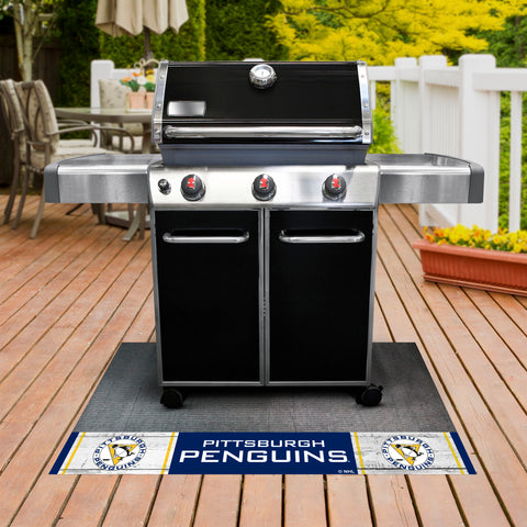 NHL Retro Pittsburgh Penguins Vinyl Grill Mat - 26in. x 42in.