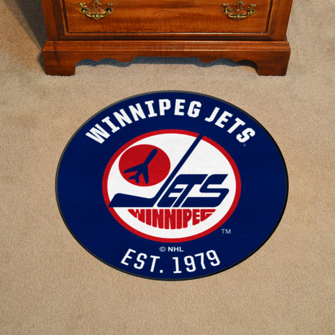NHL Retro Winnipeg Jets Roundel Rug - 27in. Diameter