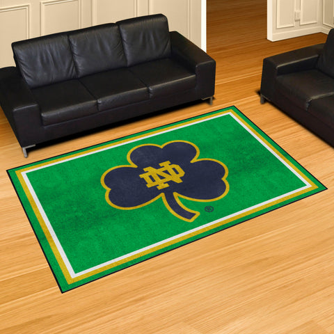 Notre Dame Fighting Irish 5ft. x 8 ft. Plush Area Rug, Clover Logo