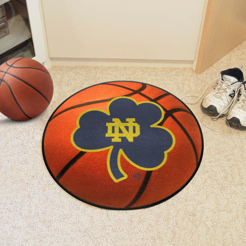 Notre Dame Fighting Irish Basketball Rug, Clover Logo - 27in. Diameter
