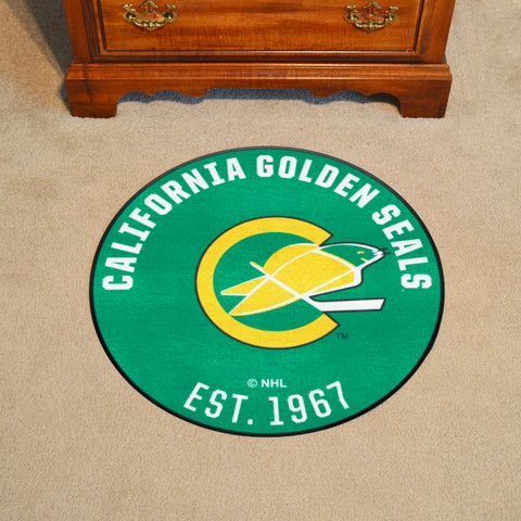 NHL Retro California Golden Seals Roundel Rug - 27in. Diameter