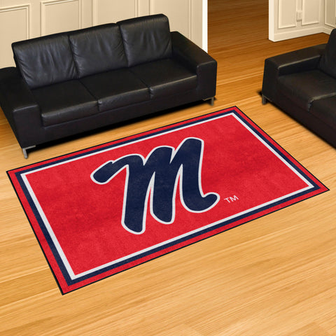 Ole Miss Rebels 5ft. x 8 ft. Plush Area Rug
