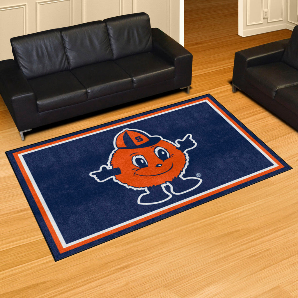 Syracuse Orange 5ft. x 8 ft. Plush Area Rug, Otto Mascot Logo