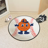 Syracuse Orange Baseball Rug, Otto Mascot Logo - 27in. Diameter