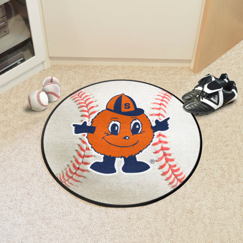 Syracuse Orange Baseball Rug, Otto Mascot Logo - 27in. Diameter
