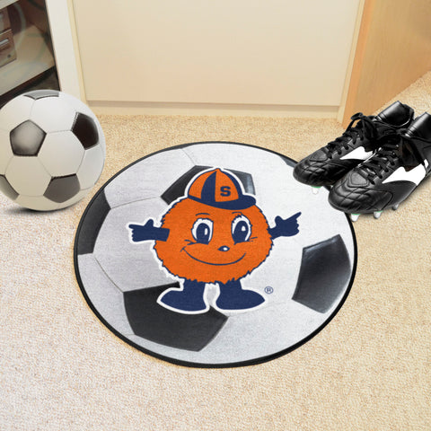 Syracuse Orange Soccer Ball Rug, Otto Mascot Logo - 27in. Diameter