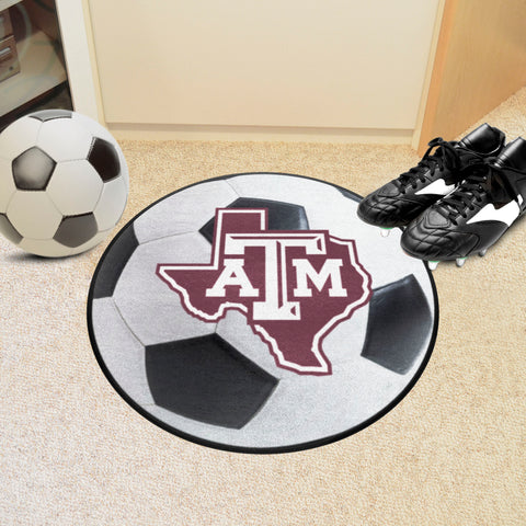 Texas A&M Aggies Soccer Ball Rug - 27in. Diameter
