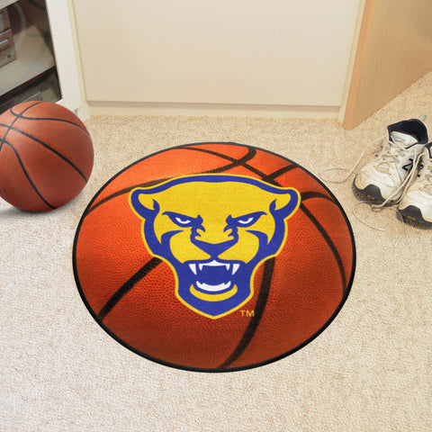 Pitt Panthers Basketball Rug, Panther Logo - 27in. Diameter