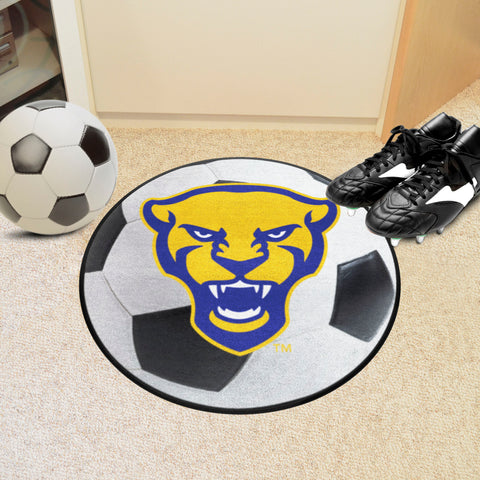 Pitt Panthers Soccer Ball Rug, Panther Logo - 27in. Diameter