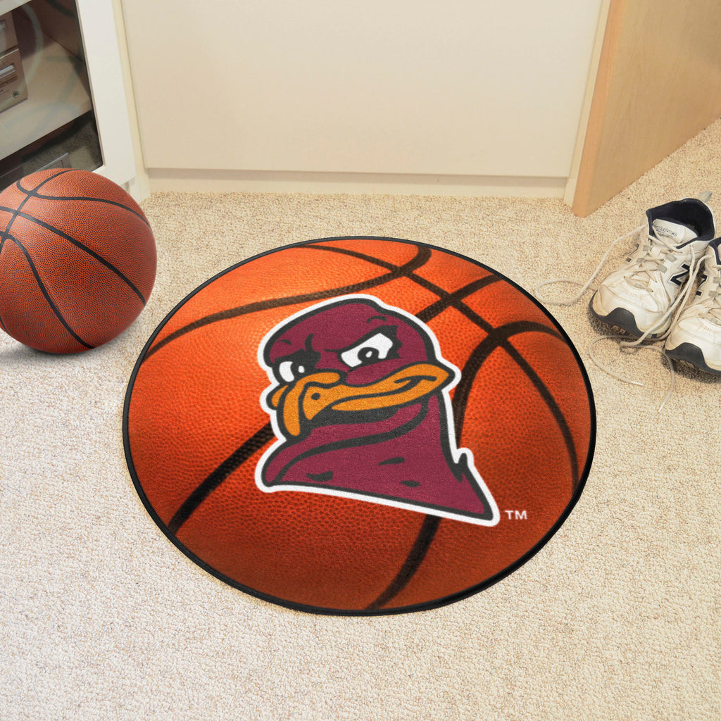 Virginia Tech Hokies Basketball Rug, Hokie Bird Logo - 27in. Diameter