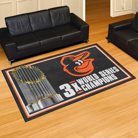 Baltimore Orioles Dynasty 5ft. x 8 ft. Plush Area Rug