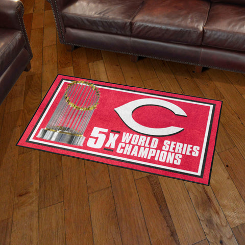 Cincinnati Reds Dynasty 3ft. x 5ft. Plush Area Rug