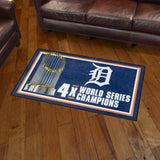 Detroit Tigers Dynasty 3ft. x 5ft. Plush Area Rug