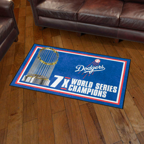 Los Angeles Dodgers Dynasty 3ft. x 5ft. Plush Area Rug