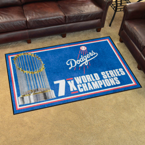 Los Angeles Dodgers Dynasty 4ft. x 6ft. Plush Area Rug