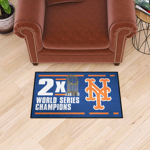 New York Mets Dynasty Starter Mat Accent Rug - 19in. x 30in.