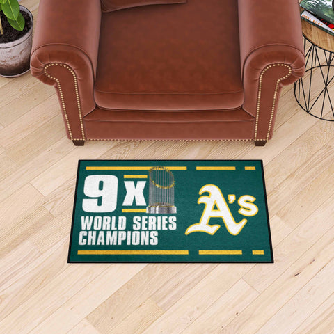 Oakland Athletics Dynasty Starter Mat Accent Rug - 19in. x 30in.