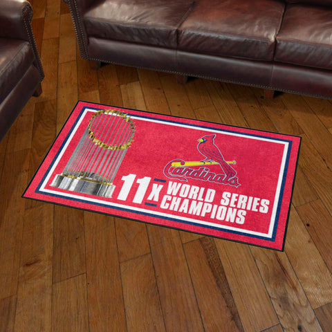 St. Louis Cardinals Dynasty 3ft. x 5ft. Plush Area Rug