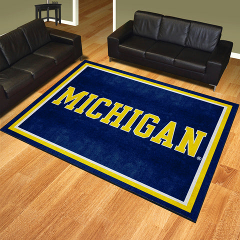 Michigan Wolverines 8ft. x 10 ft. Plush Area Rug