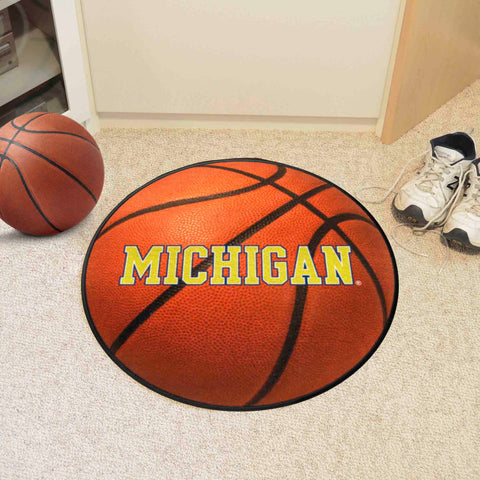 Michigan Wolverines Basketball Rug - 27in. Diameter