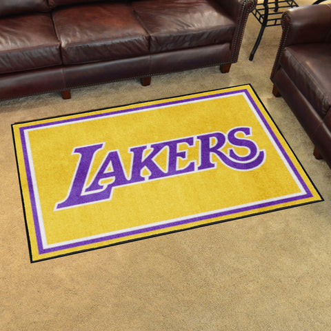 Los Angeles Lakers 4ft. x 6ft. Plush Area Rug
