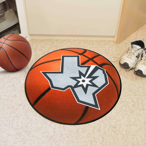 San Antonio Spurs Basketball Rug - 27in. Diameter