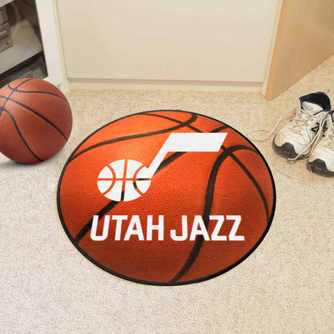 Utah Jazz Basketball Rug - 27in. Diameter