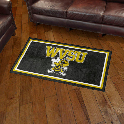 West Virginia State Yellow Jackets 3ft. x 5ft. Plush Area Rug
